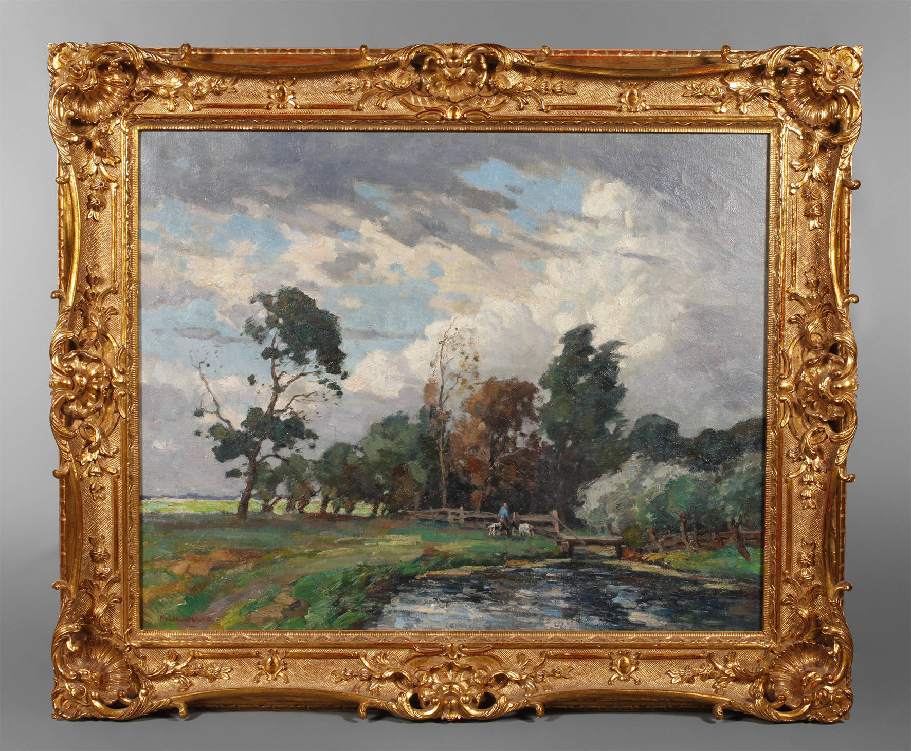 Hendrik van Leeuwen, ”Stürmischer Tag am Bach”