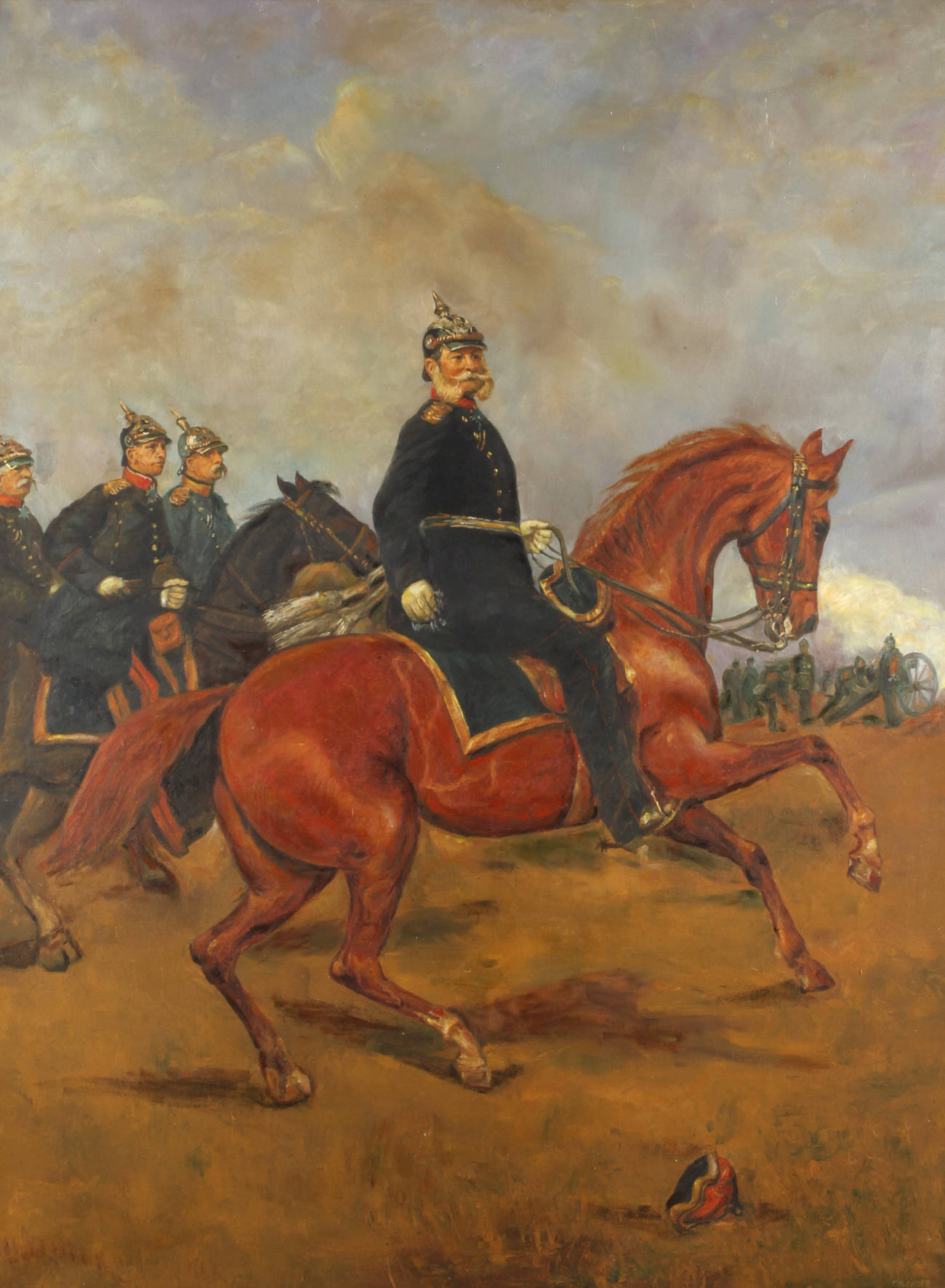 Kurt Maltner, attr., Kaiser Wilhelm I. in der Schlacht