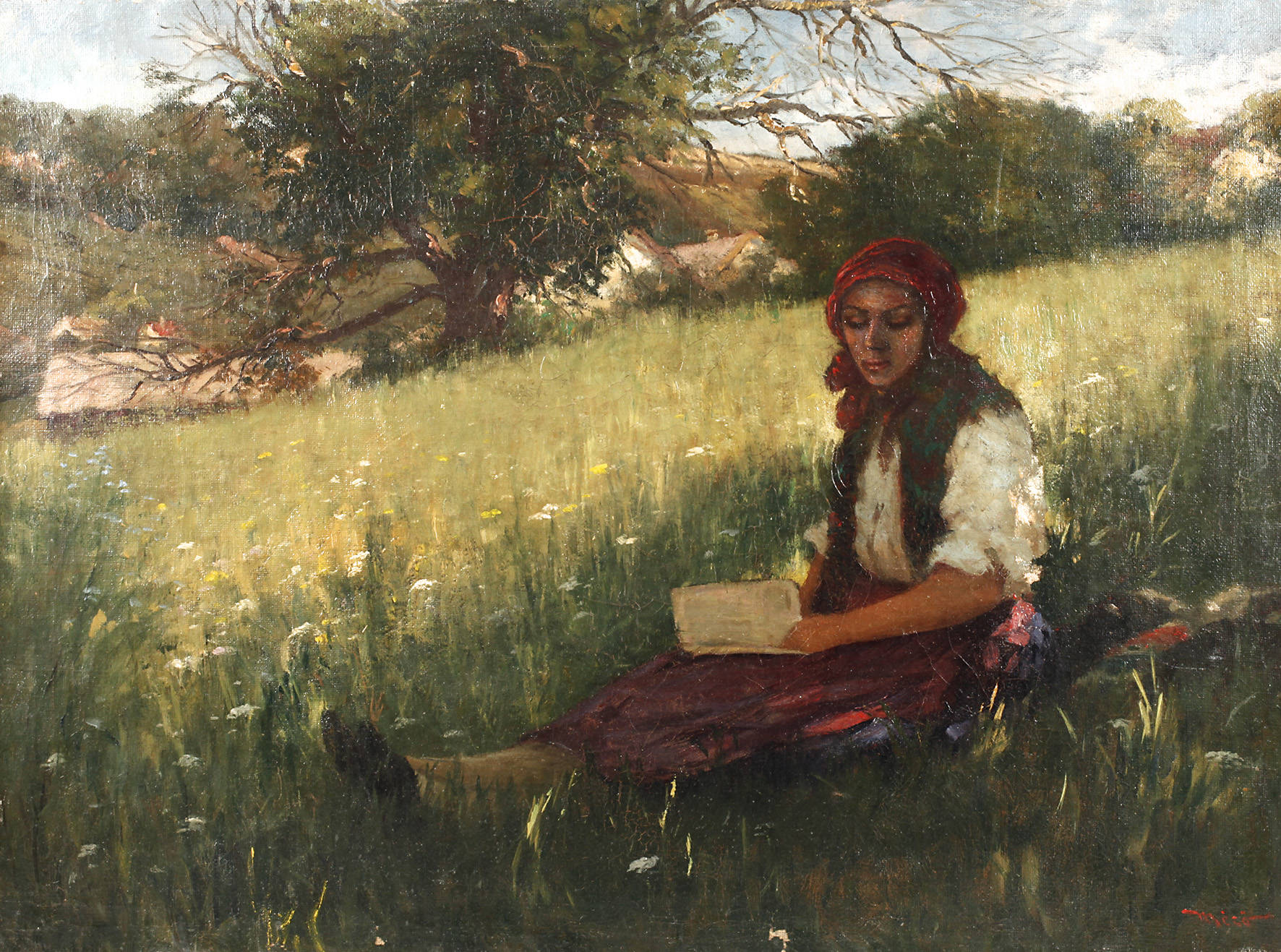 Micö, Junge Frau beim Zeichnen