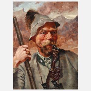 R. Moser, Jäger im Gebirge