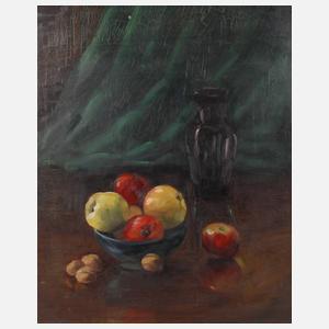 G. Neuhaus, Stillleben mit Äpfeln und Nüssen