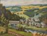 Max Oehler, Thüringer Landschaft mit Hausbrücke