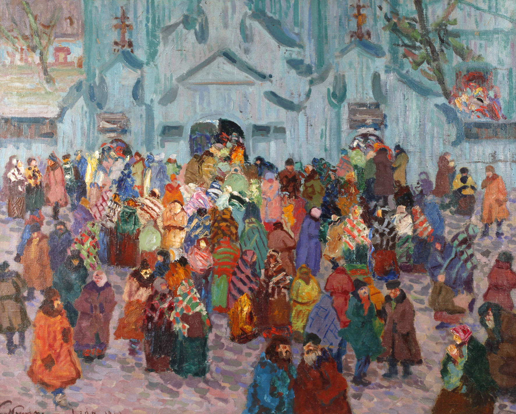 Paul Paeschke, Kirchgänger in Lida in Weißrussland