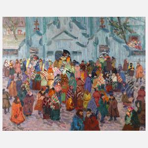 Paul Paeschke, Kirchgänger in Lida in Weißrussland