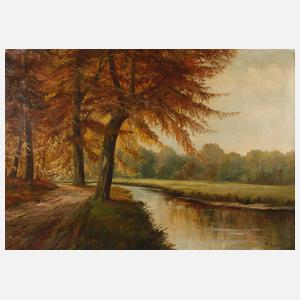 R. Queißer, Herbstlicher Flusslauf