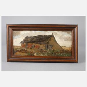 Julius Runge, ”Fischerhütte auf der Insel Schwerin”