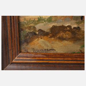 Julius Runge, ”Fischerhütte auf der Insel Schwerin”