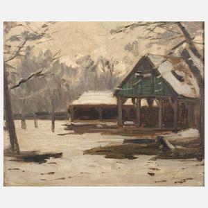 Arthur Thiele, Pferdekoppel im Winter