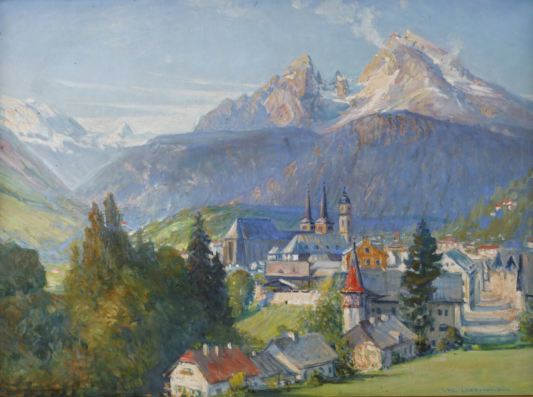 Theodor Urtnowski, Berchtesgaden mit Watzmann