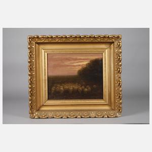 Jan van den Brink, Schafherde in der Abenddämmerung