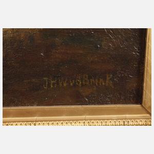 Jan van den Brink, Schafherde in der Abenddämmerung