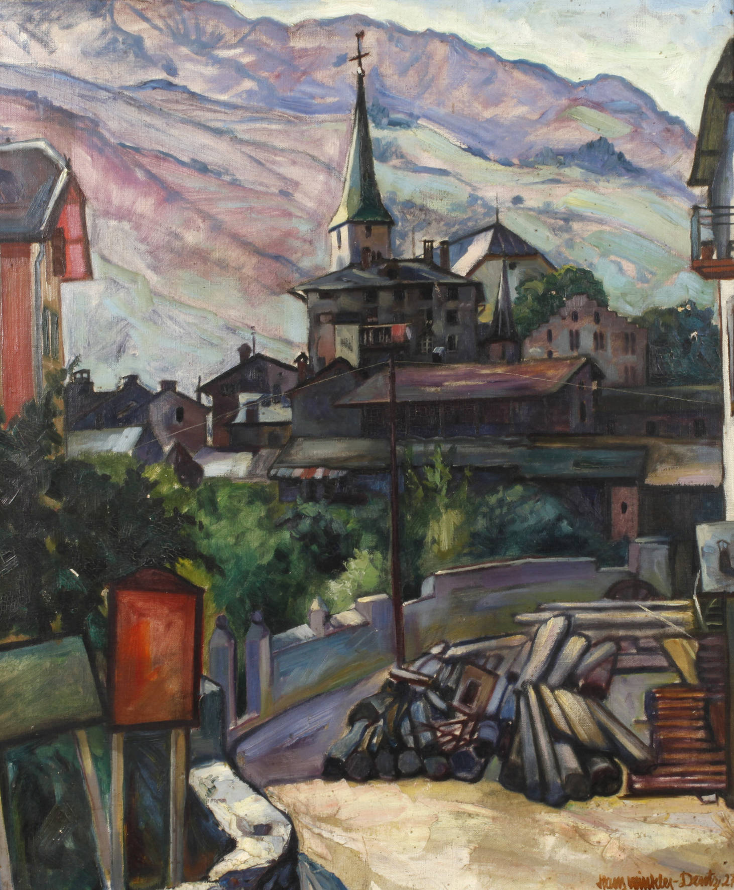 Hans Winkler-Dentz, Kleinstadt im Gebirge