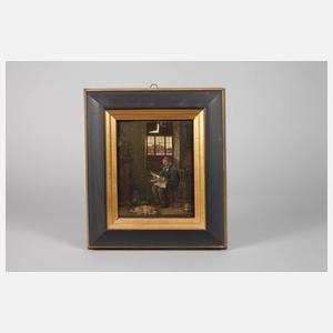 Prof. Philipp Zeltner, Lesender im Interieur