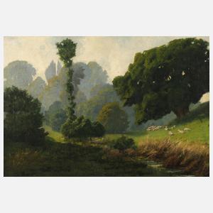 Schafe in Sommerlandschaft