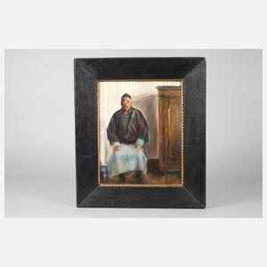 Portrait eines sitzenden Chinesen