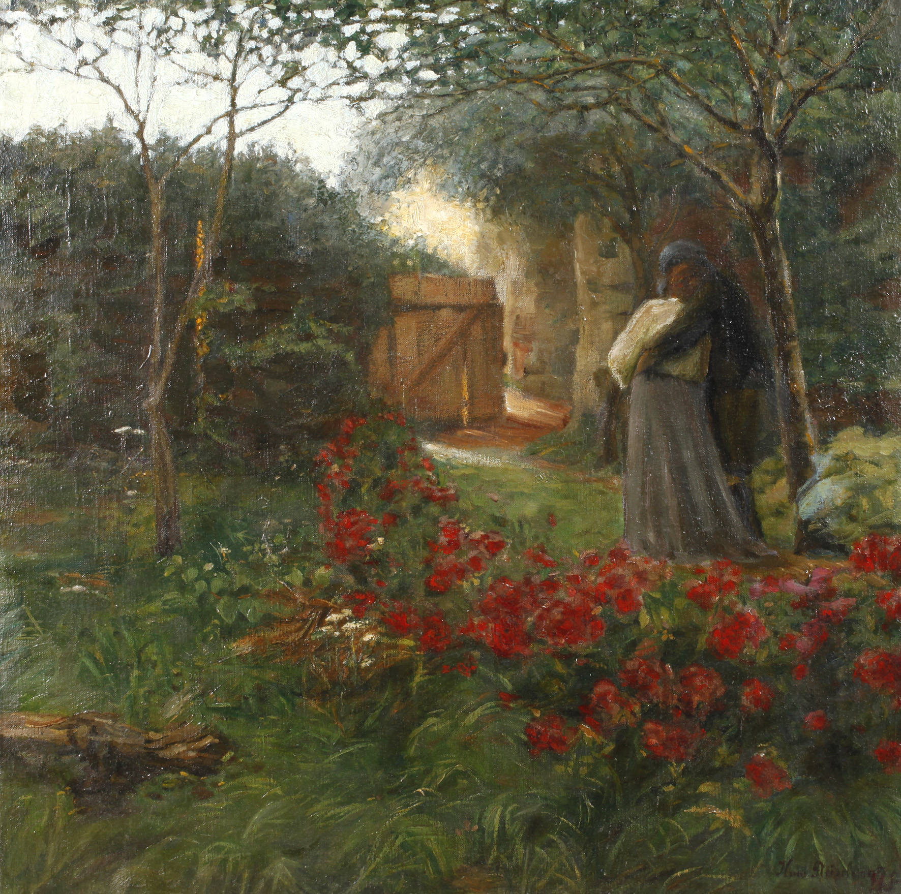 Liebespaar im Garten