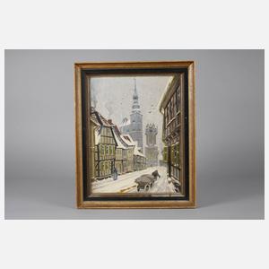 Ansicht von Halle im Winter