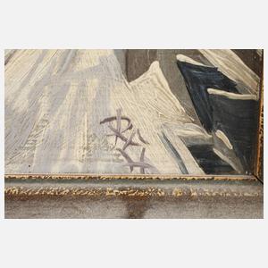 Ansicht von Halle im Winter