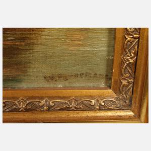 Segelboote vor abendlicher Küste