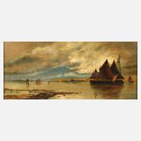 Segelboote vor abendlicher Küste111