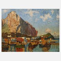 Boote vor mediterraner Küstenstadt111