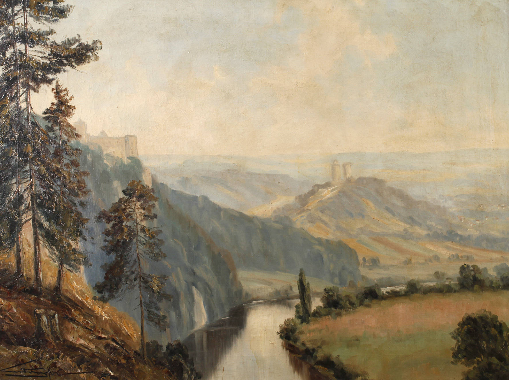 Saaletal mit Rudelsburg und Saaleck