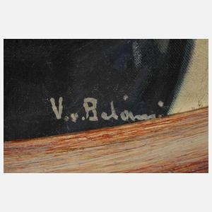 Ovales Blumenstillleben