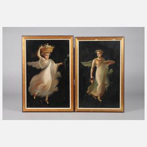 Paar allegorische Darstellungen