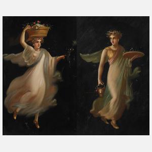 Paar allegorische Darstellungen