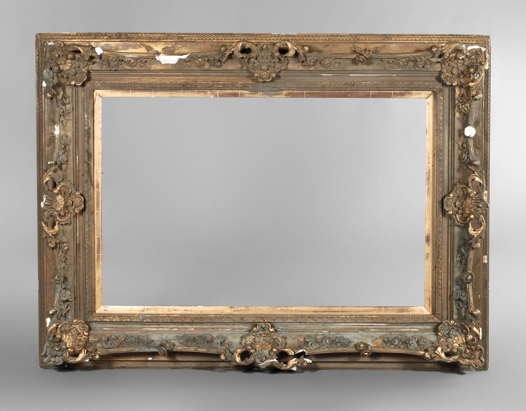Massiver Historismus-Goldstuckrahmen um 1890