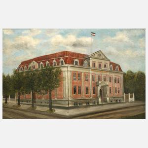 Breite Eichenholzleiste um 1910