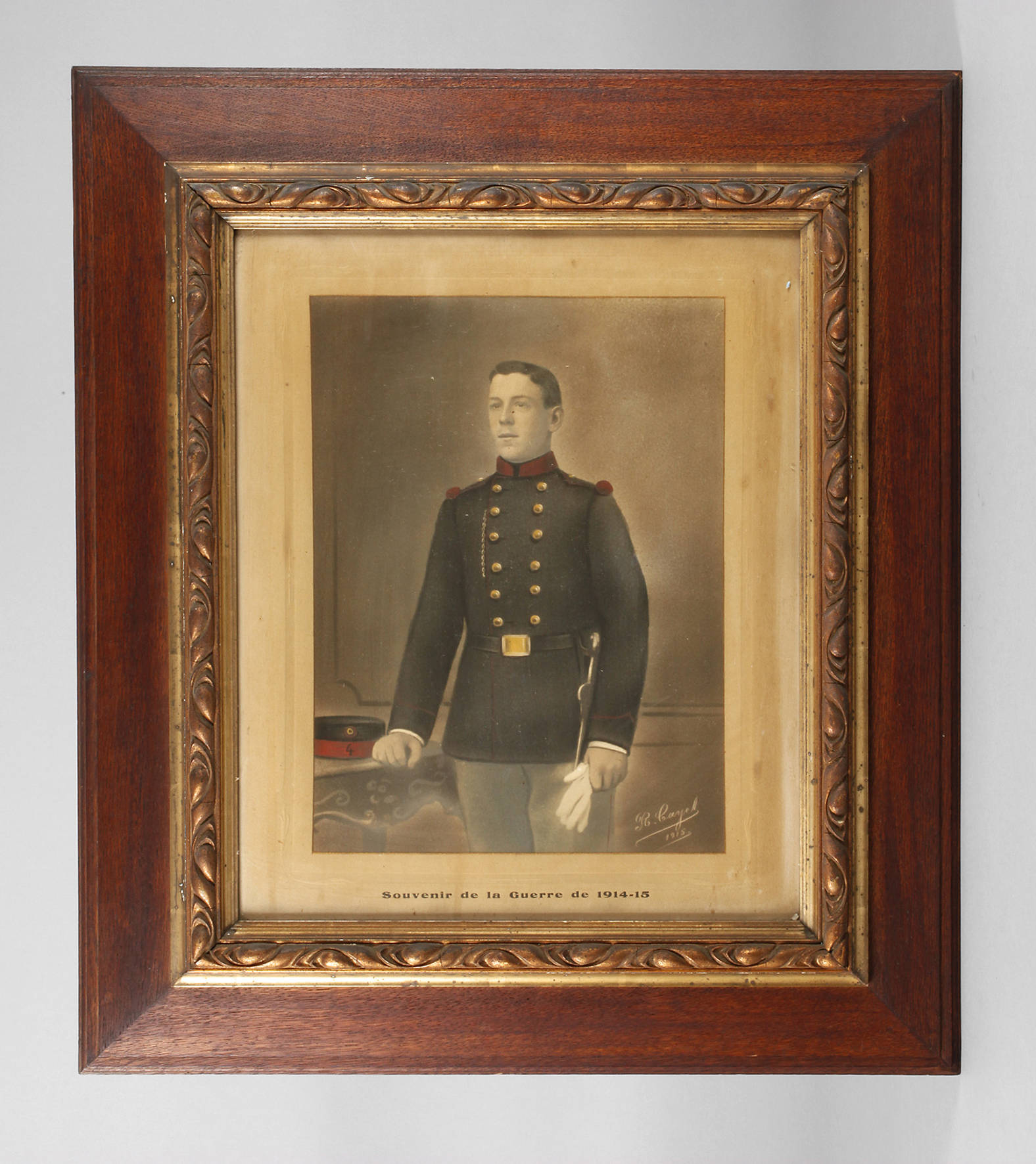 Eichenholzleiste mit Goldinlay, 1915