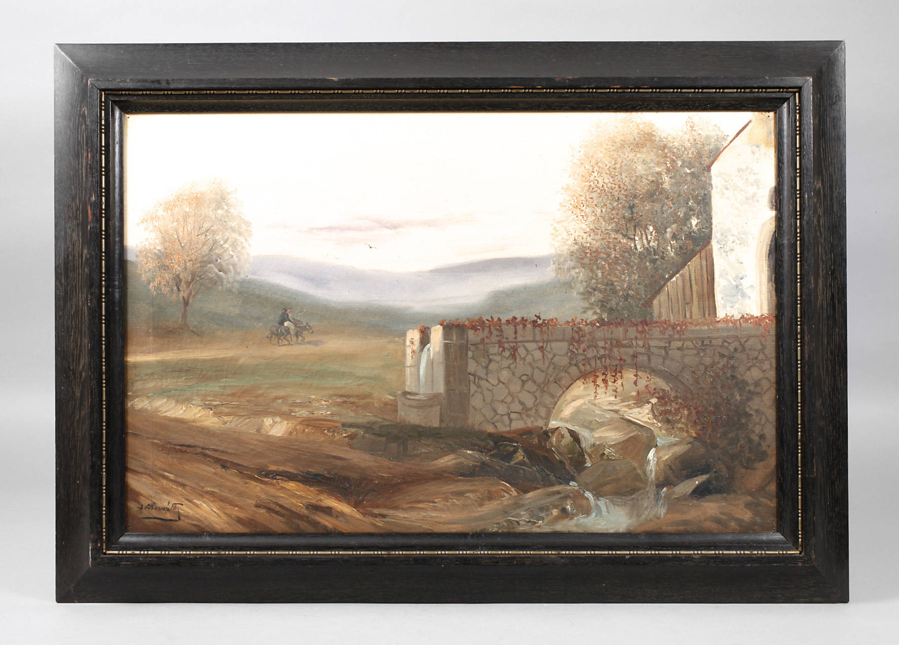 Geschwärzte Holzleiste um 1920