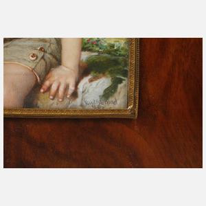 Rudolf Sternad, Elfenbeinminiatur Knabenportrait
