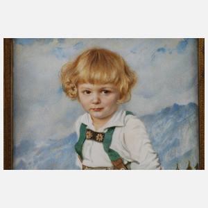 Rudolf Sternad, Elfenbeinminiatur Knabenportrait