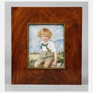 Rudolf Sternad, Elfenbeinminiatur Knabenportrait