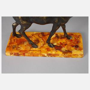 Elch auf Bernstein-Mosaiksockel