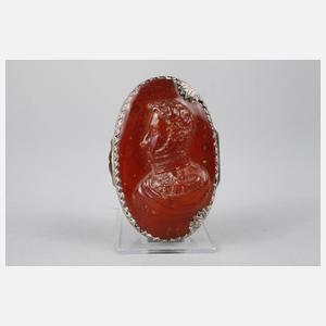 Pillendose Bernstein-Kamee Friedrich Wilhelm III.