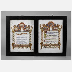 Paar Haussegen Biedermeier