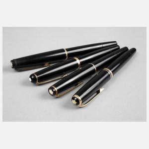 Vier Füllfederhalter Montblanc