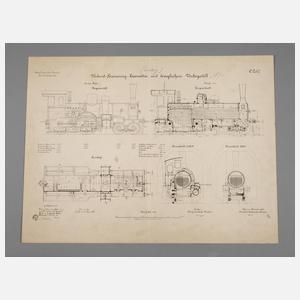 Konstruktionszeichnung Eisenbahn