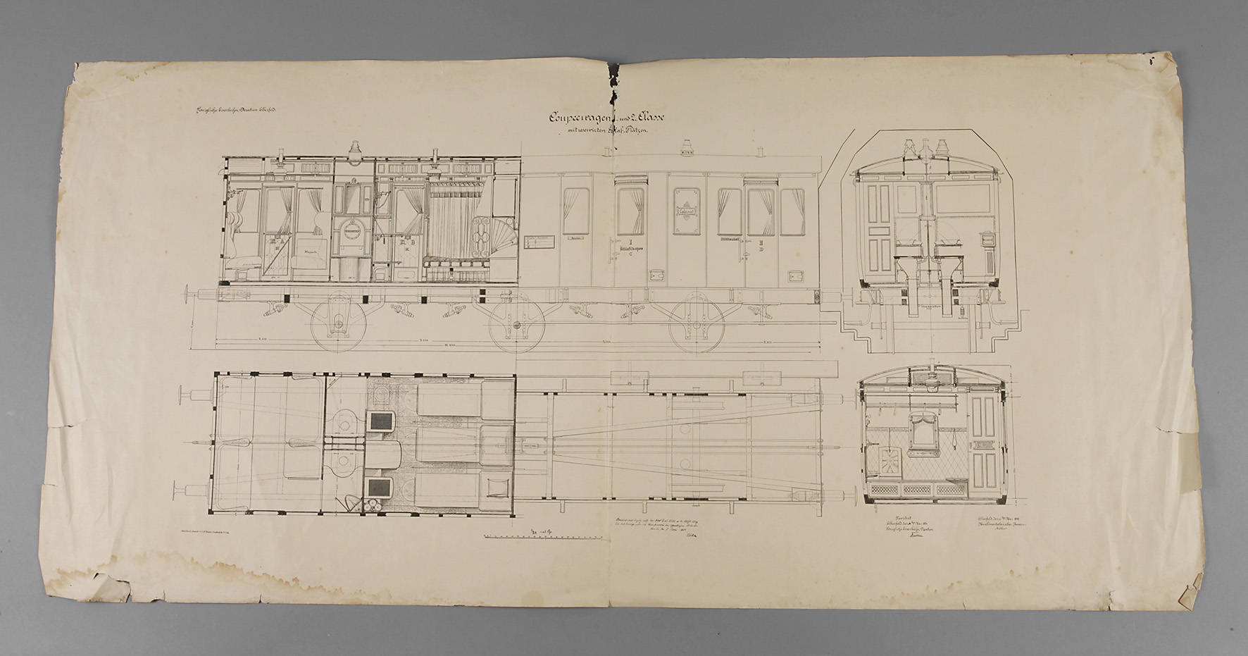 Konstruktionszeichnung Eisenbahn
