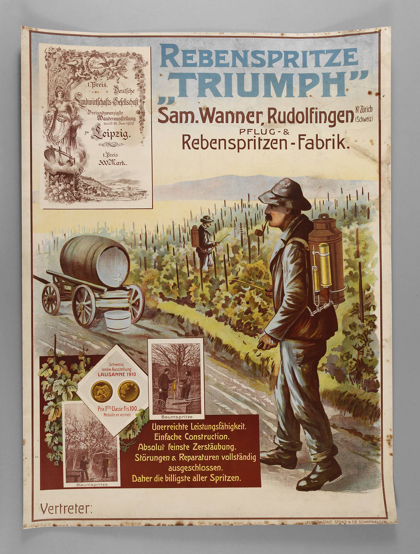 Werbeplakat Sam. Wanner