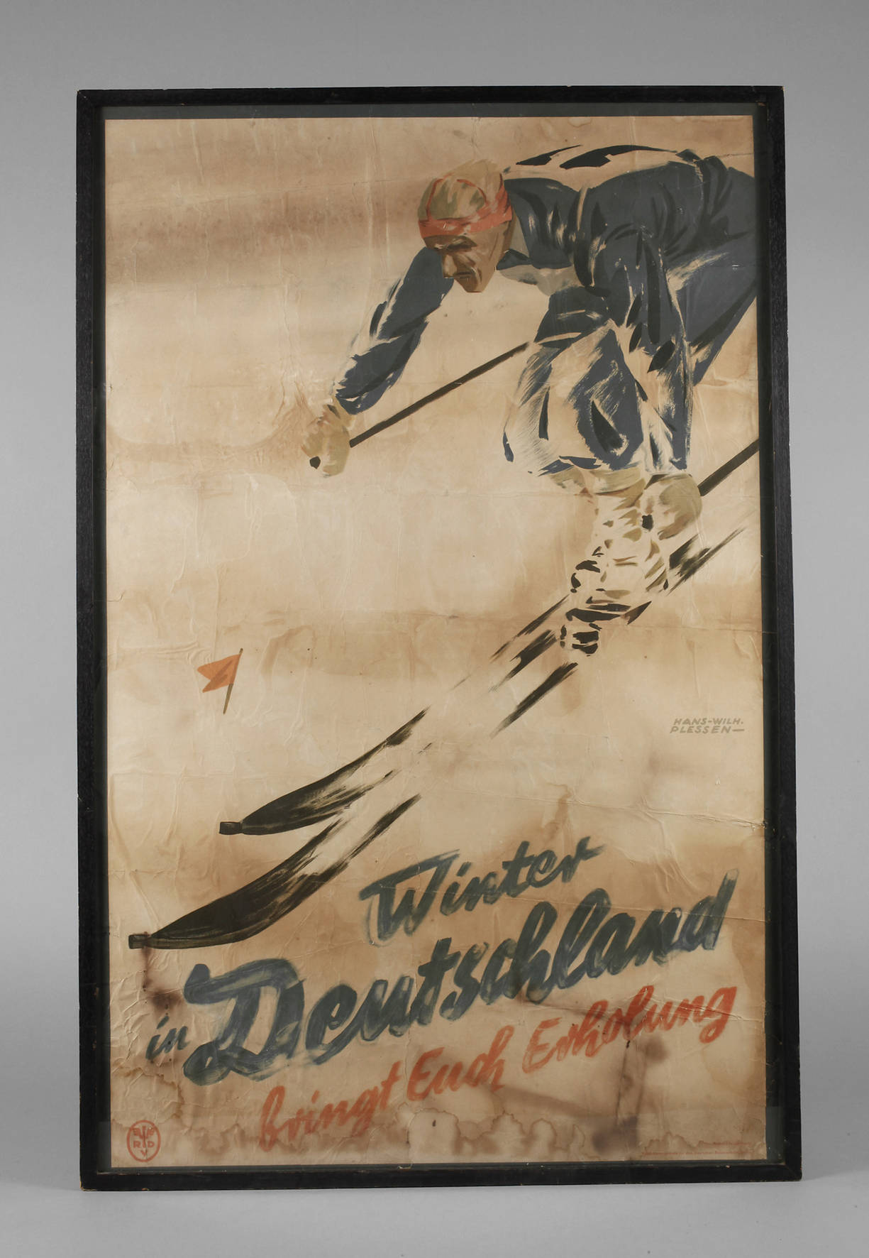 Werbeplakat Wintersport