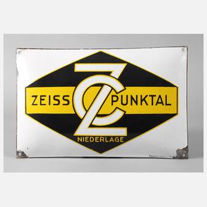 Emailleschild Zeiss Punktal