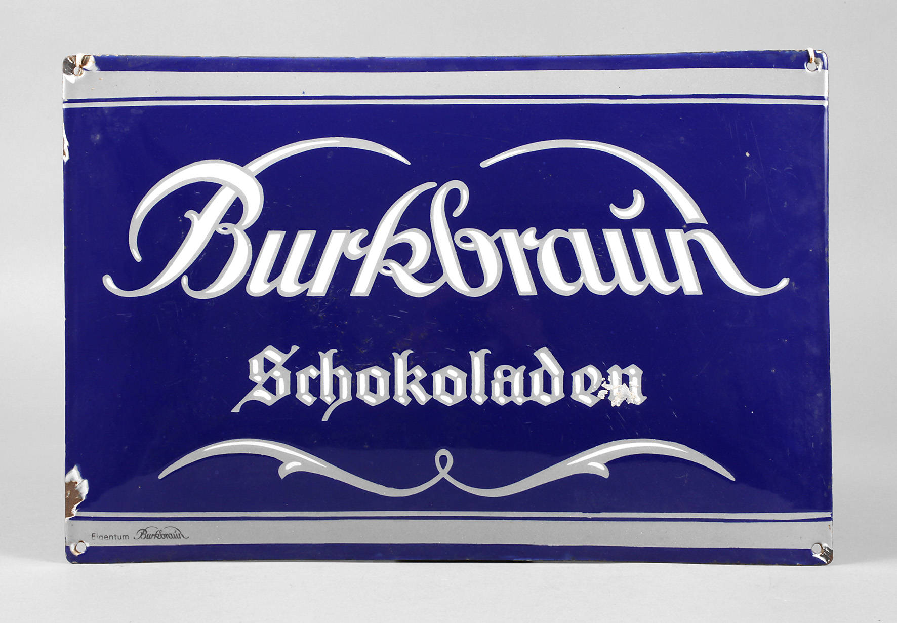 Emailleschild Burkbraun-Schokoladen