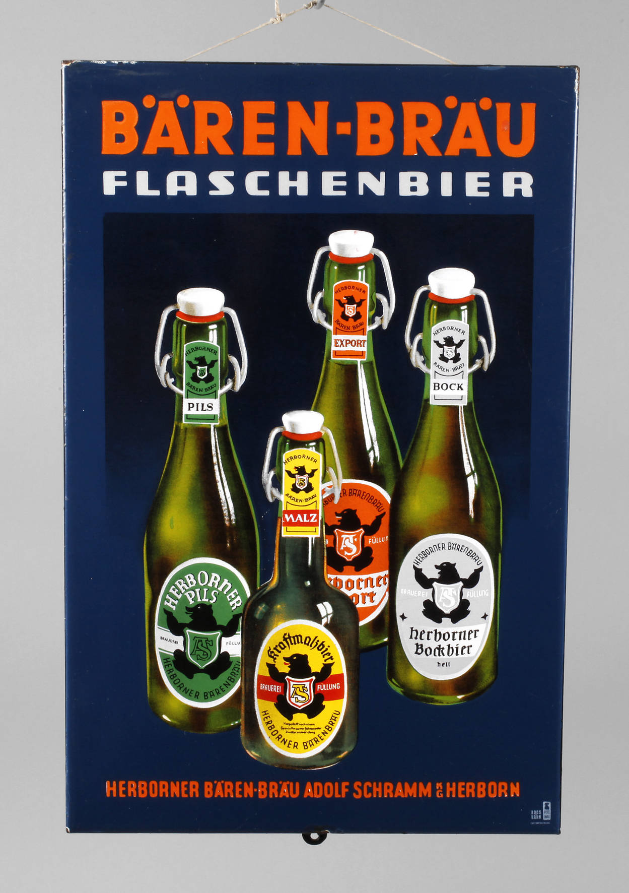 Emailleschild Bären-Bräu