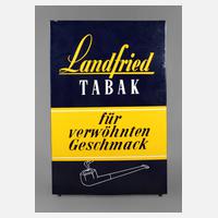 Emailleschild Landfried Tabak111