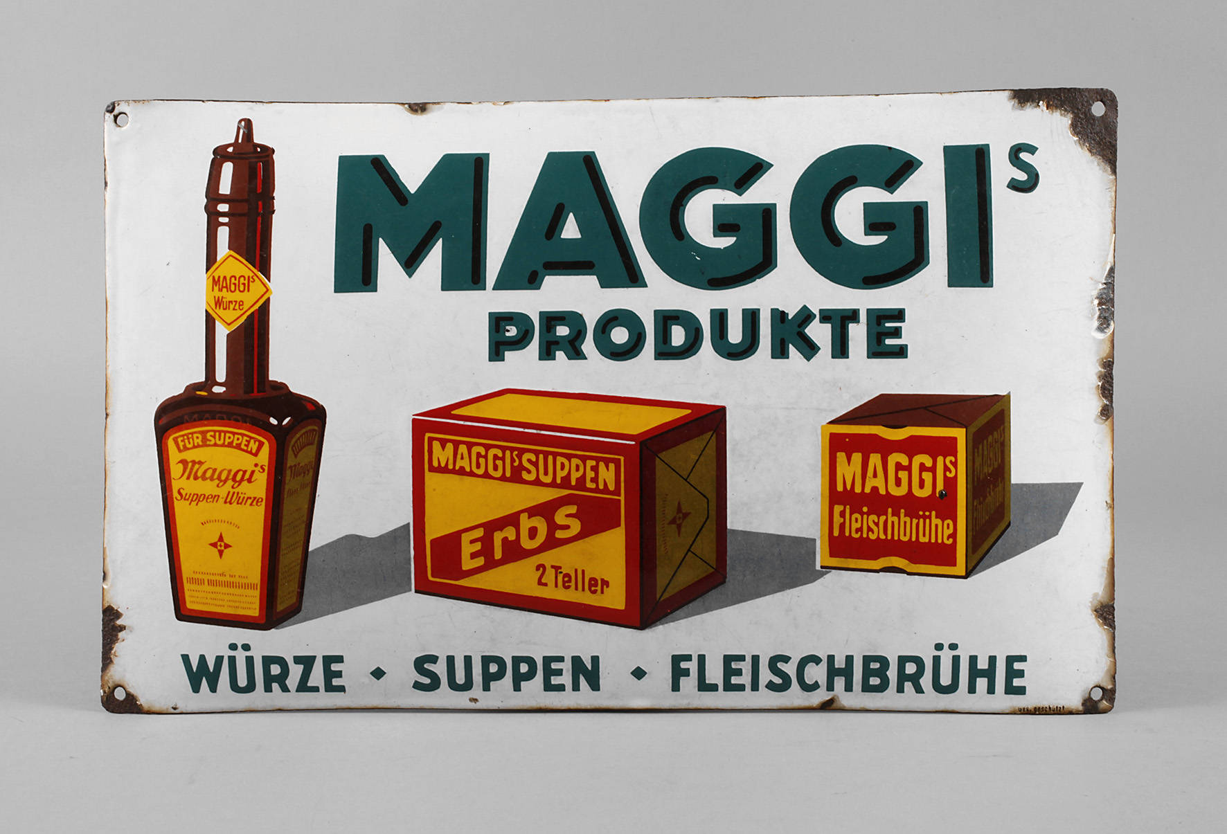 Emailleschild Maggi