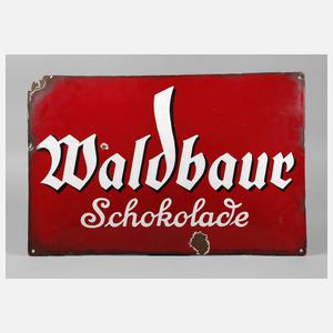 Emailleschild Waldbaur-Schokolade